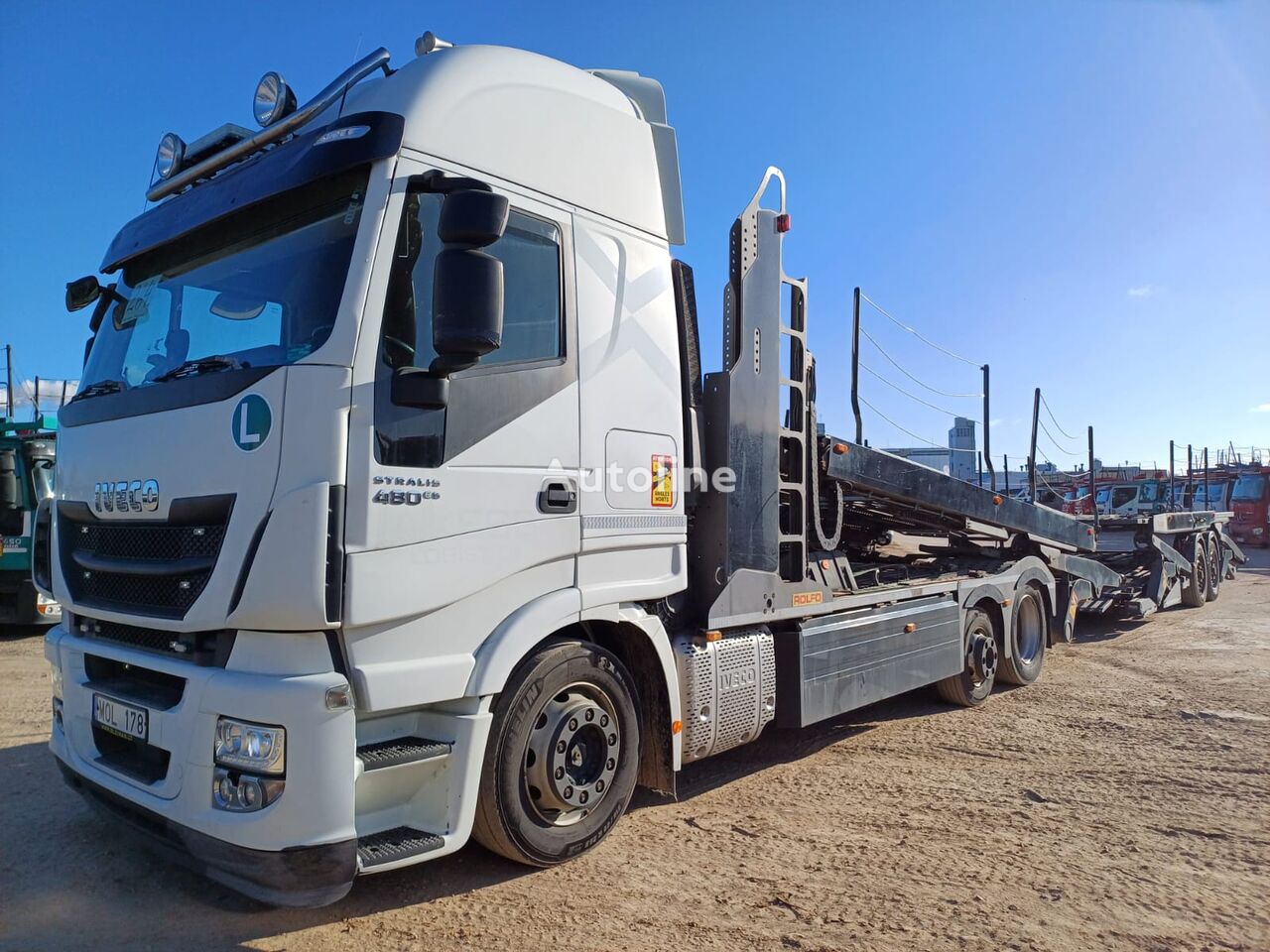 camion bisarca IVECO MAGIRUS + rimorchio bisarca