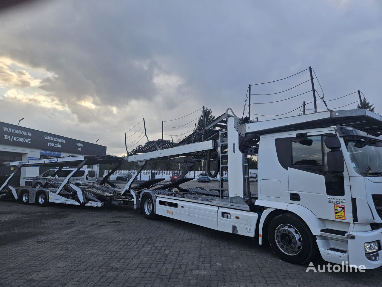 camion transport auto IVECO STRALIS 460 + remorcă transport auto