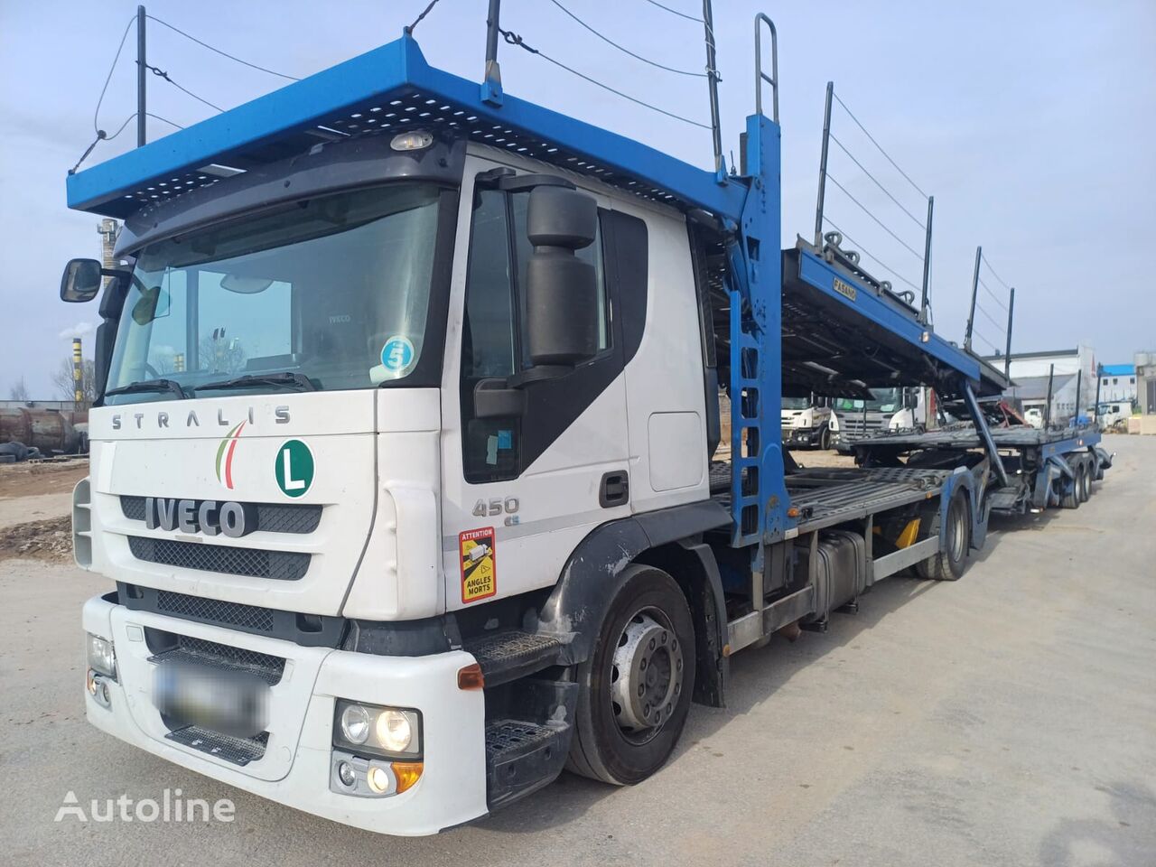 camion transport auto IVECO Stralis 450 + remorcă transport auto