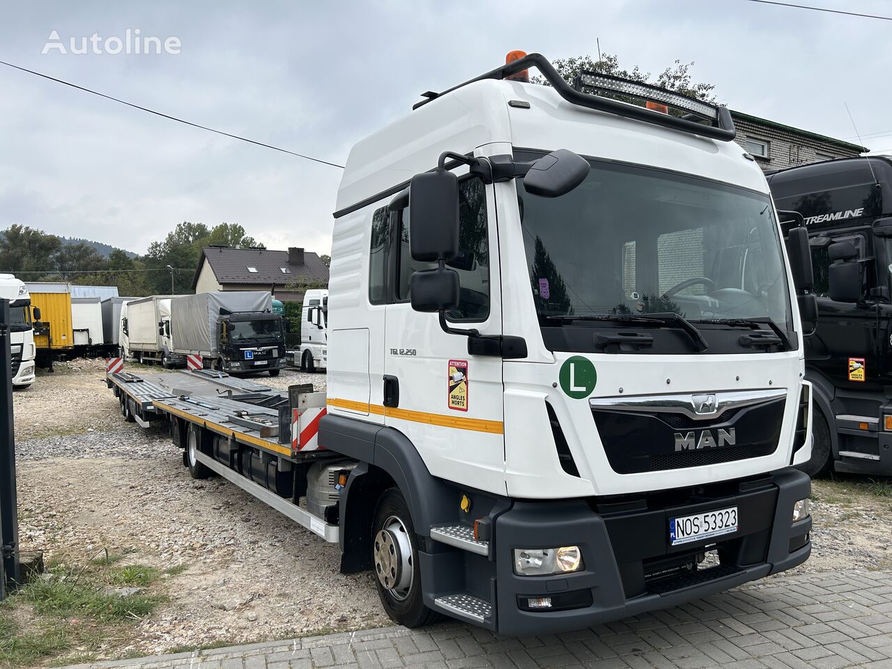 MAN TGL 12.250 car transporter + car transporter trailer