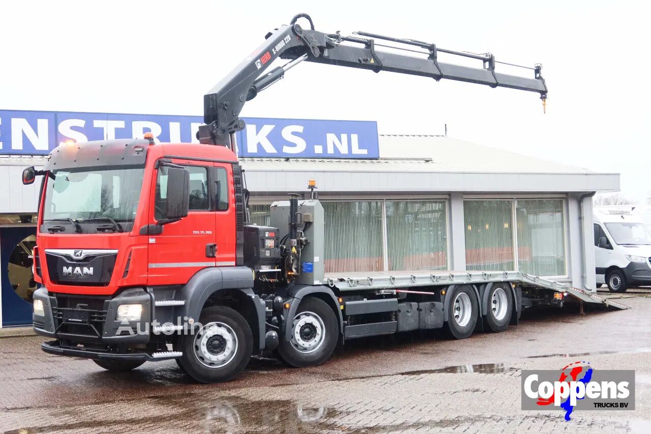 автовоз MAN TGS 35.360 8X2 Euro 6 Oprijwagen + HIAB 228 E 3 kraan. Radio gra