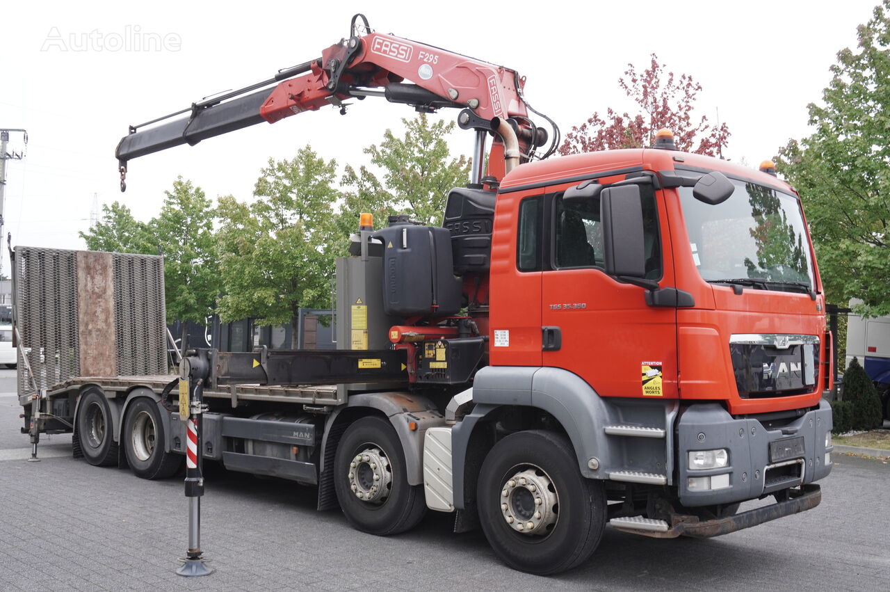 camion porte-voitures MAN TGS 35.360 E6 8×2 / Crane Fassi F295 A.2.22 lifting capacity 9t