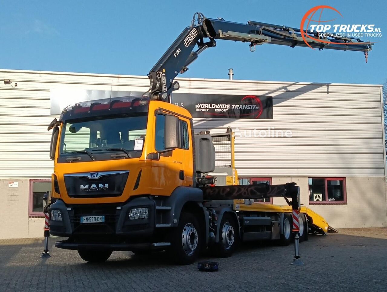 Camion porte-voitures MAN TGS 35.420 8x2 - Fassi 29TM Crane, Machine transporter, Loading - Autoline