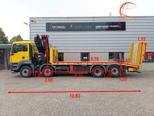 MAN TGS 35.500 8x2 - Hiab 37.7TM Crane, Machine transporter, Ramp tr autotransporter