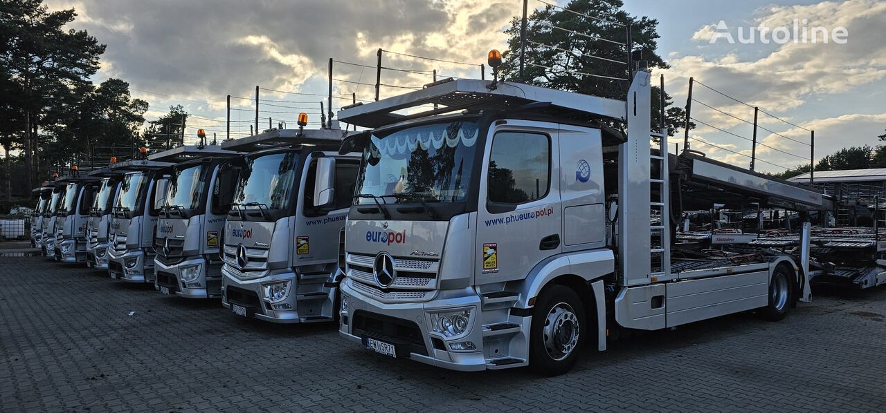 Mercedes-Benz 1843 Kassbohrer Metago + Supertans car transporter + car transporter trailer