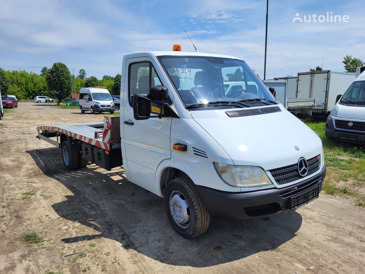 Mercedes-Benz 411 CDi Trailer + Winch + Ramp -  Autószállító + Csörlő - 3,5t biltransport