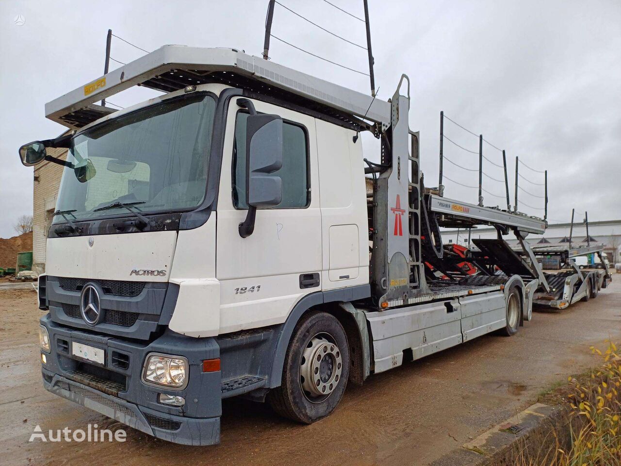 ciężarówka do przewozu samochodów Mercedes-Benz ACTROS + przyczepa do przewozu samochodów