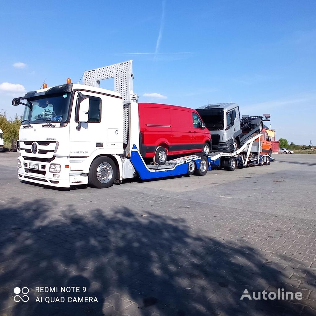 camion porte-voitures Mercedes-Benz  ACTROS 1846 + remorque porte-voitures