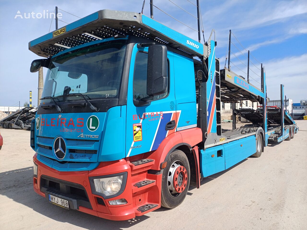 Mercedes-Benz Actros camión portacoches + remolque portacoches