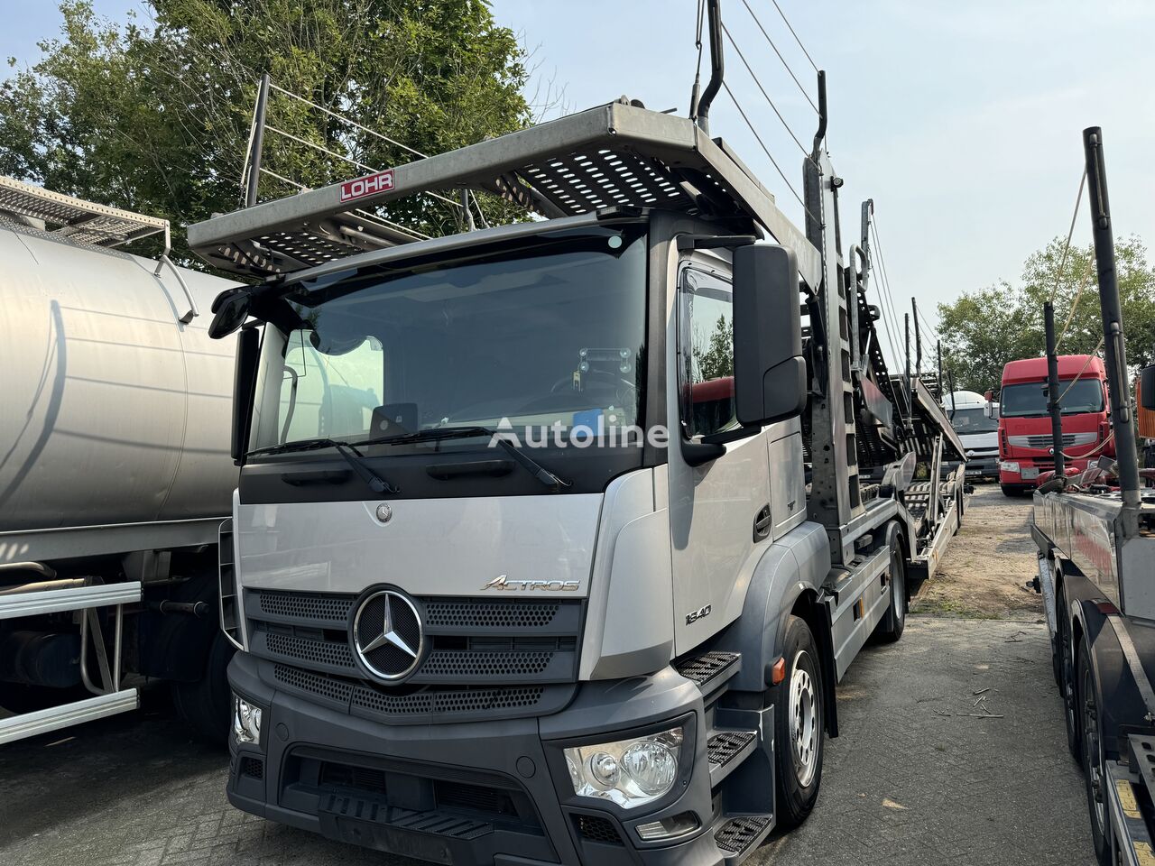 φορτηγό αυτοκινητάμαξα Mercedes-Benz Actros 1840 Euro 6 mit Eurolohr 2.53 W XS + ρυμουλκούμενο αυτοκινητάμαξα