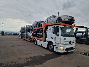 ciężarówka do przewozu samochodów Mercedes-Benz Actros 1843 + przyczepa do przewozu samochodów