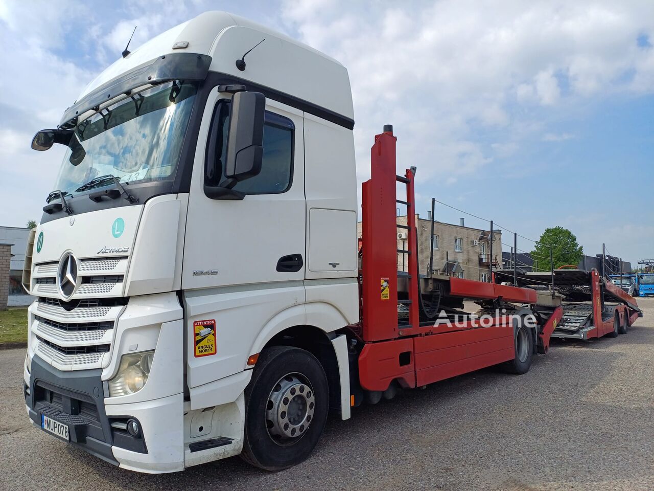 Mercedes-Benz Actros 1845 autószállító teherautó + autószállító pótkocsi - Autoline