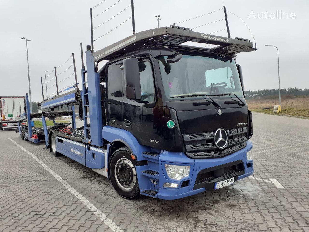 camion bisarca Mercedes-Benz Actross + rimorchio bisarca