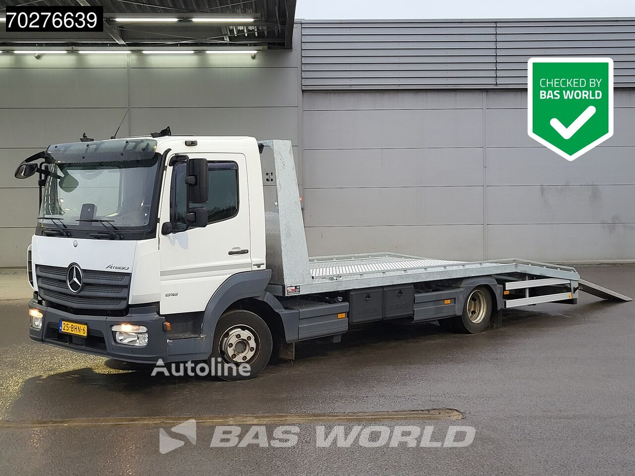 автовоз Mercedes-Benz Atego 816 4X2 8tonner NL-Truck Transporter 2x Ramps Winch Automa