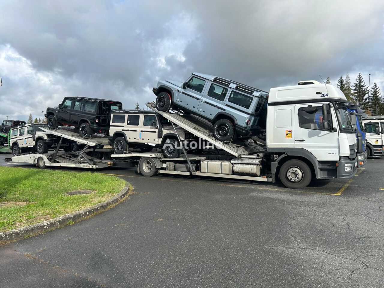 φορτηγό αυτοκινητάμαξα Mercedes-Benz Atego1530 + ρυμουλκούμενο αυτοκινητάμαξα