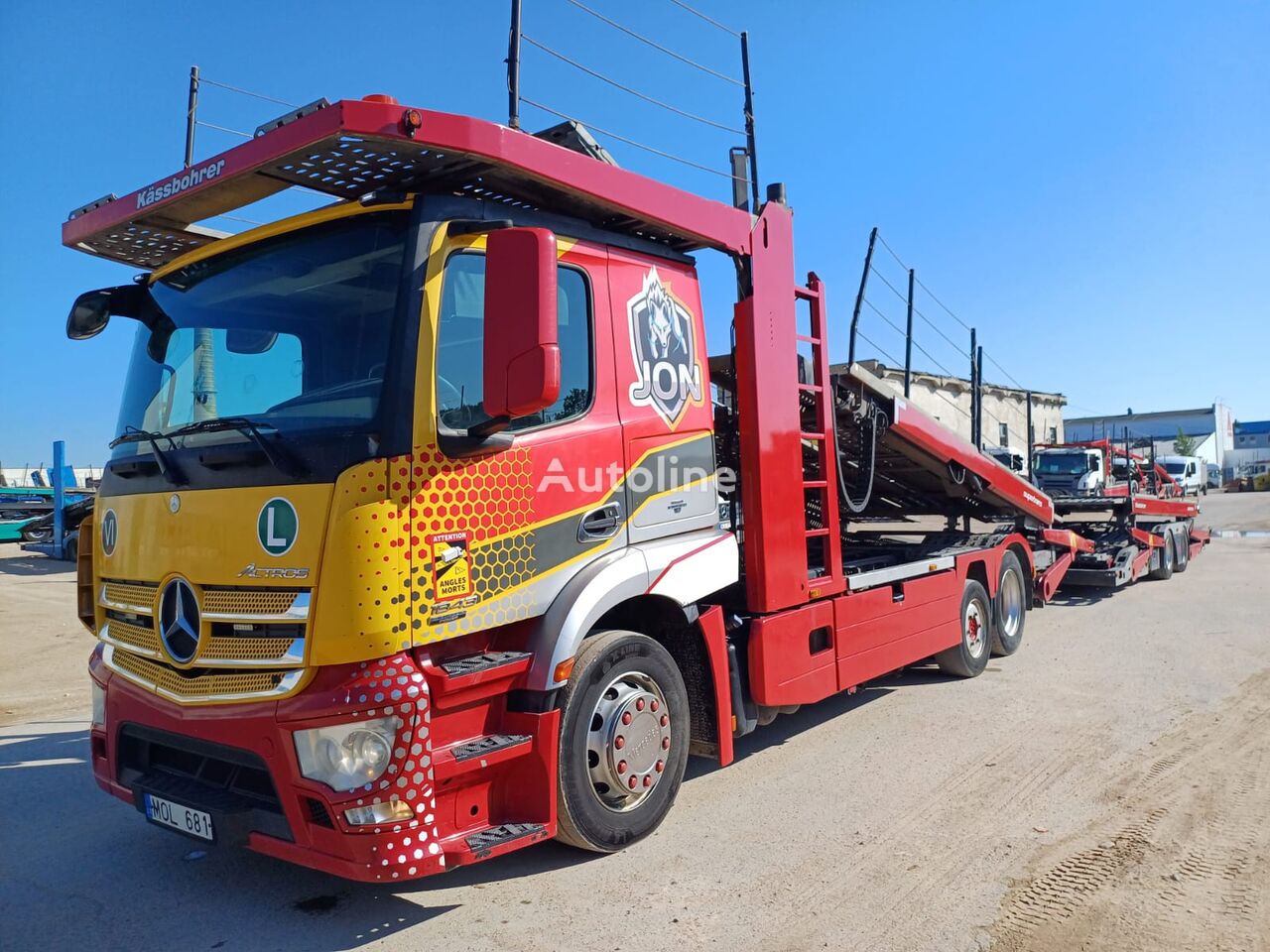 Mercedes-Benz Kassbohrer Autotransporter + Autotransportanhänger