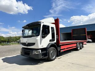 camion transport auto Renault 380 DXI. eje direccional. Caja fija, portamaquinas