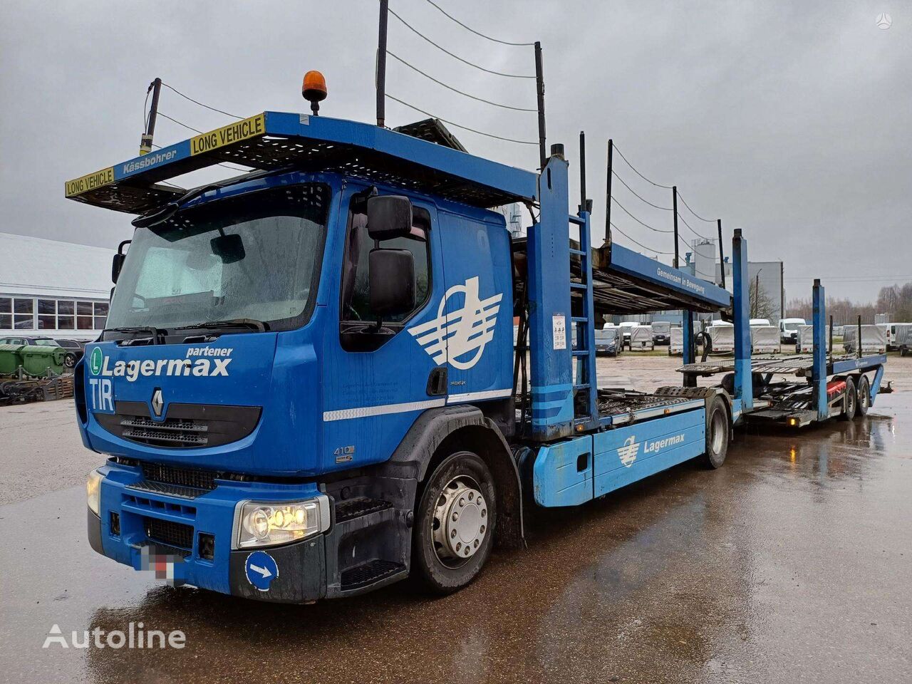 tovornjak avtotransporter Renault KASSBOHRER + prikolica avtotransporter