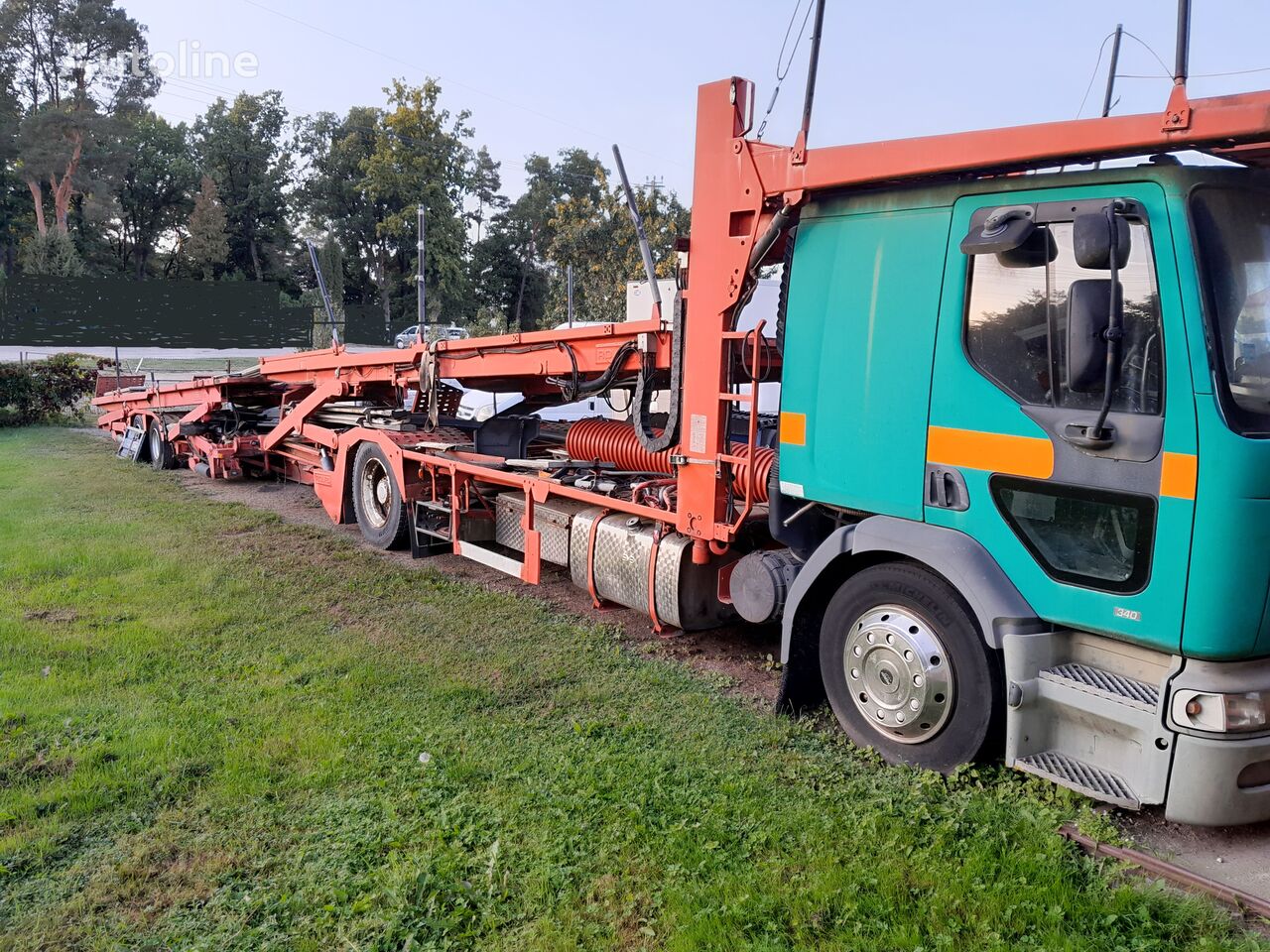 ciężarówka do przewozu samochodów Renault Premium 340 + przyczepa do przewozu samochodów