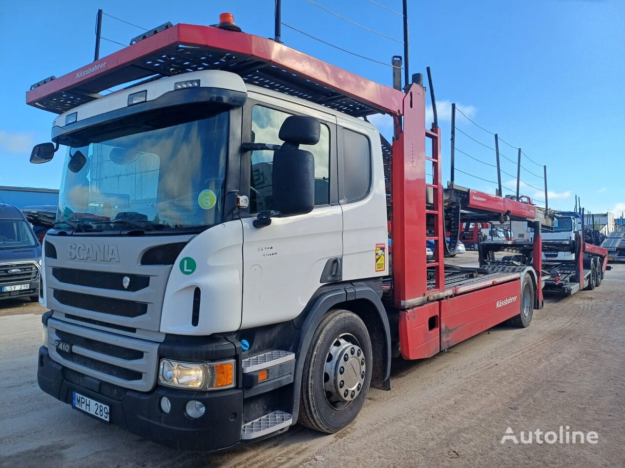 Scania car transporter + car transporter trailer