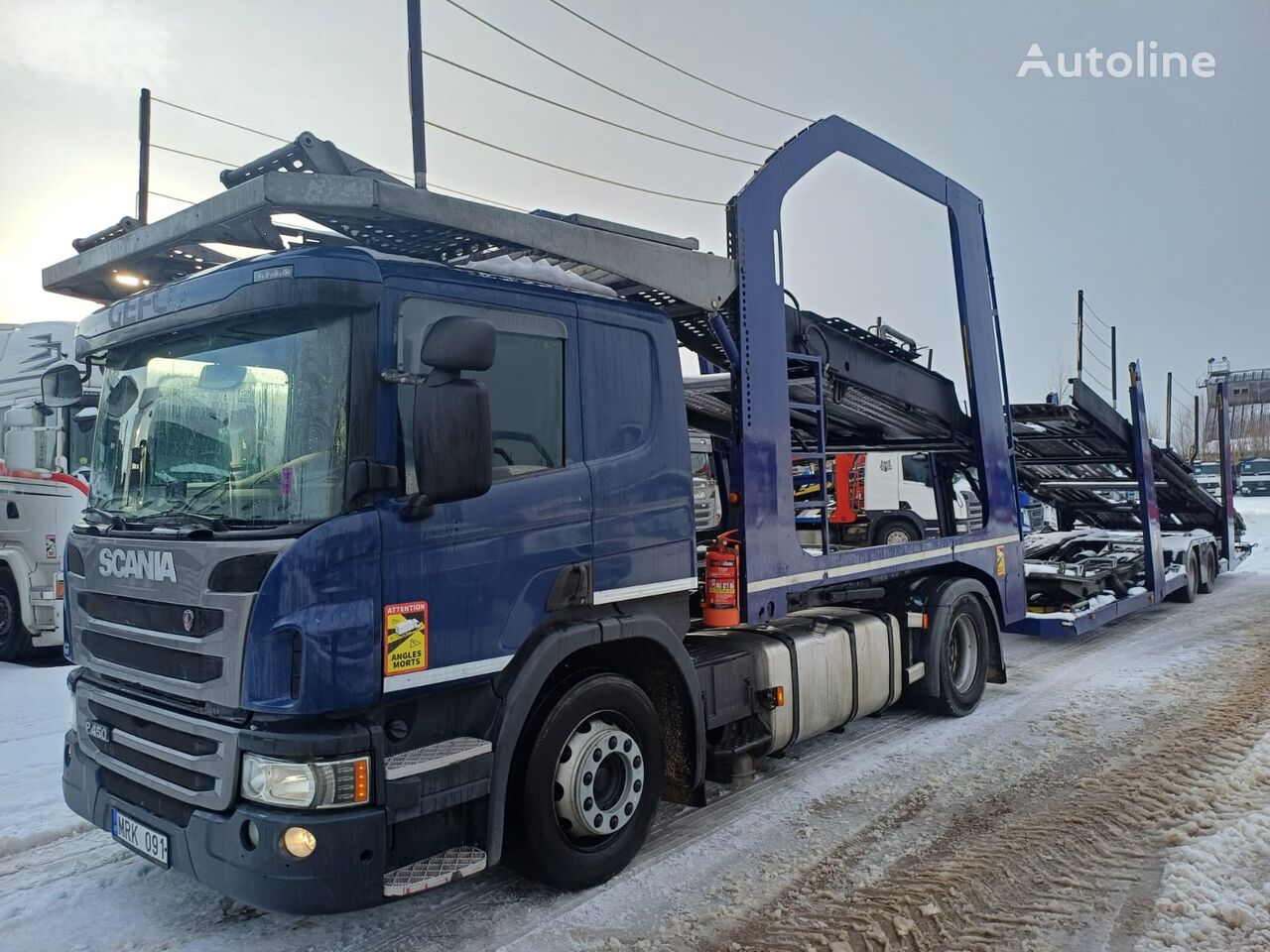 Scania car transporter + car transporter trailer