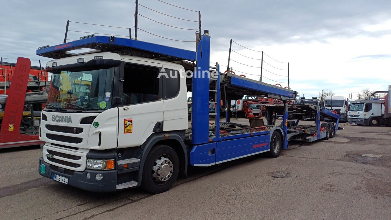 شاحنة نقل السيارات Scania + Kassbohrer 2008 + العربات المقطورة شاحنة نقل السيارات