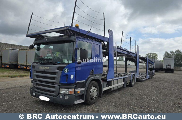 camion porte-voitures Scania P 380 + remorque porte-voitures