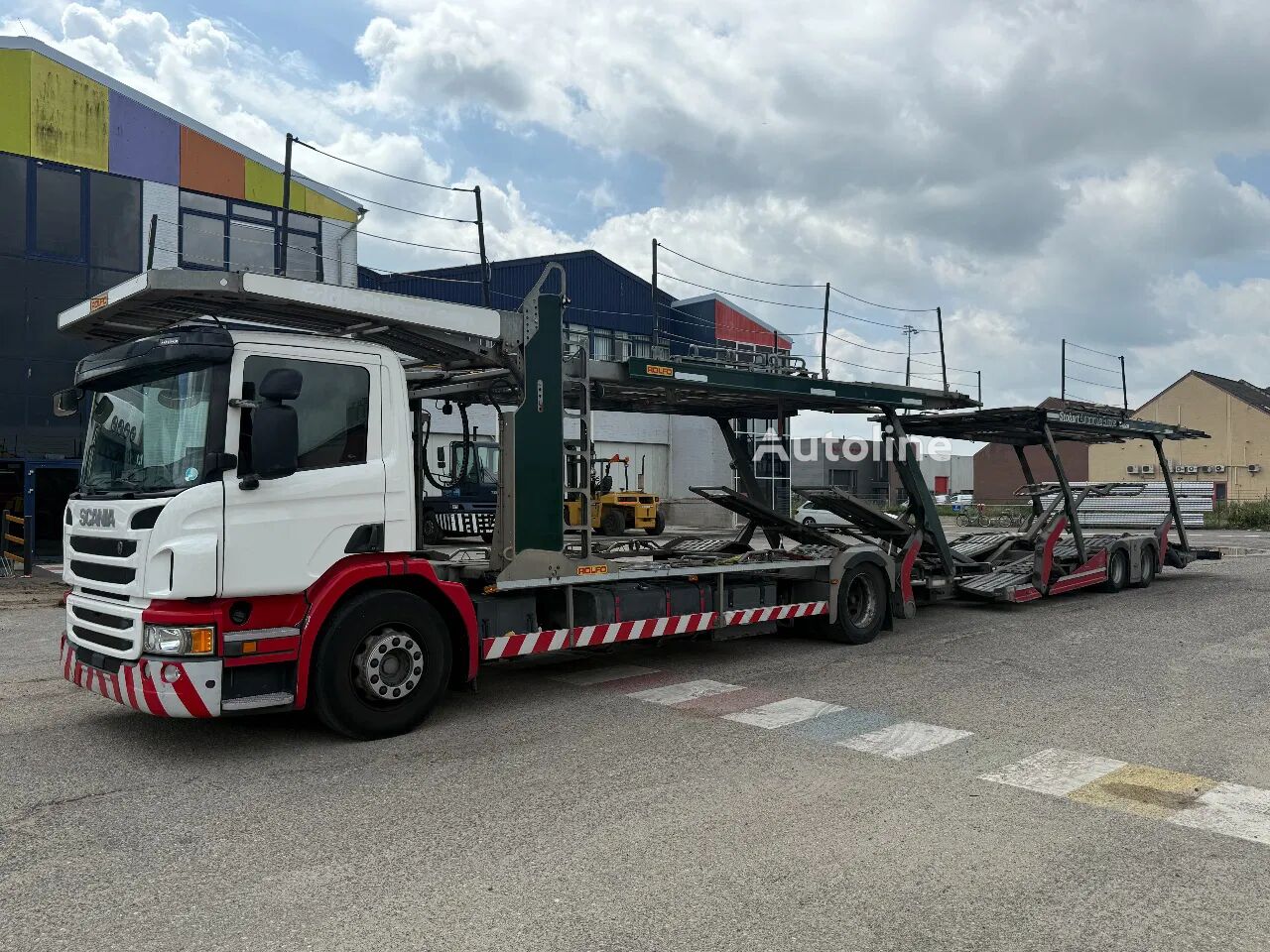 بيع شاحنة نقل السيارات Scania P410 EURO 6 + RETARDER + ROLFO 2015 YEAR COMPLETE! | Autoline SA شاحنة نقل السيارات Scania P410 EURO 6 + RETARDER + ROLFO 2015 YEAR COMPLETE! - Autoline