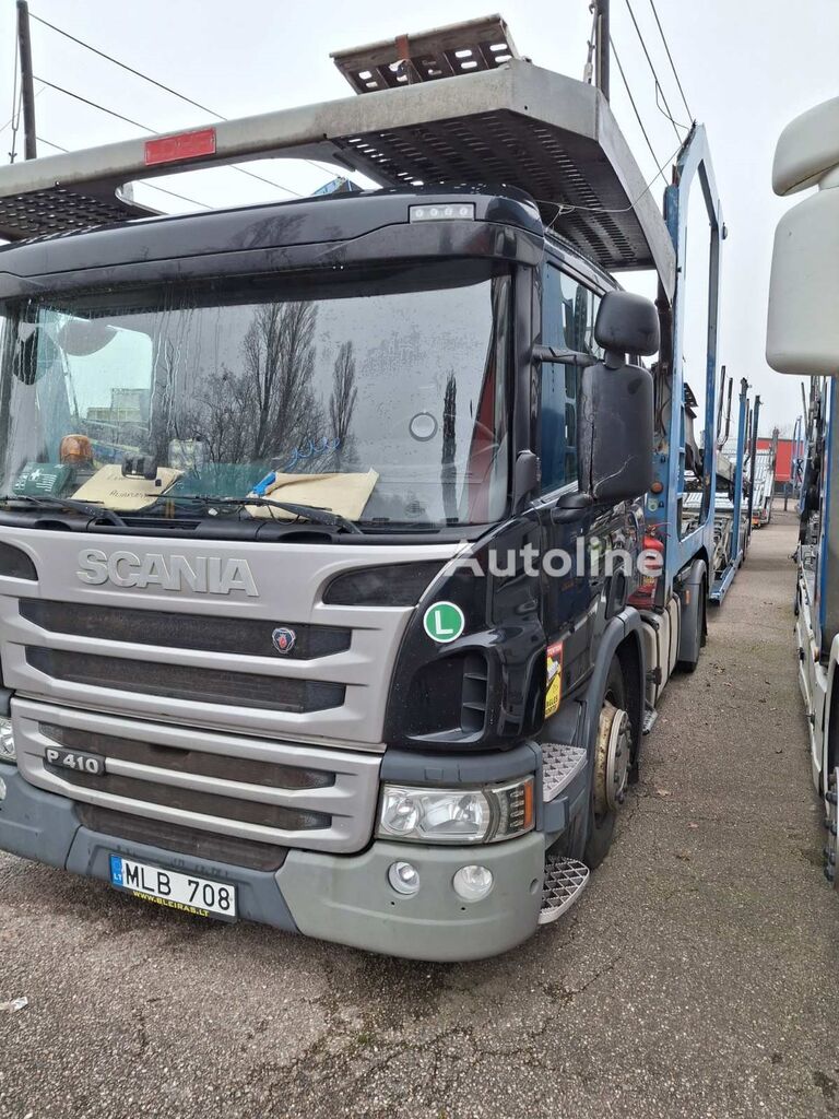 camião porta-automóveis Scania P410 + Lohr 2007 + reboque porta carros