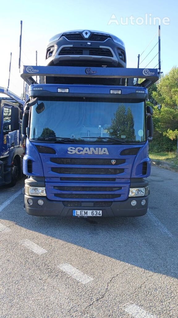 Scania P450 car transporter + car transporter trailer