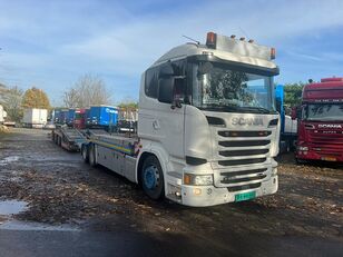 camion porte-voitures Scania R450 +Lohr + remorque porte-voitures