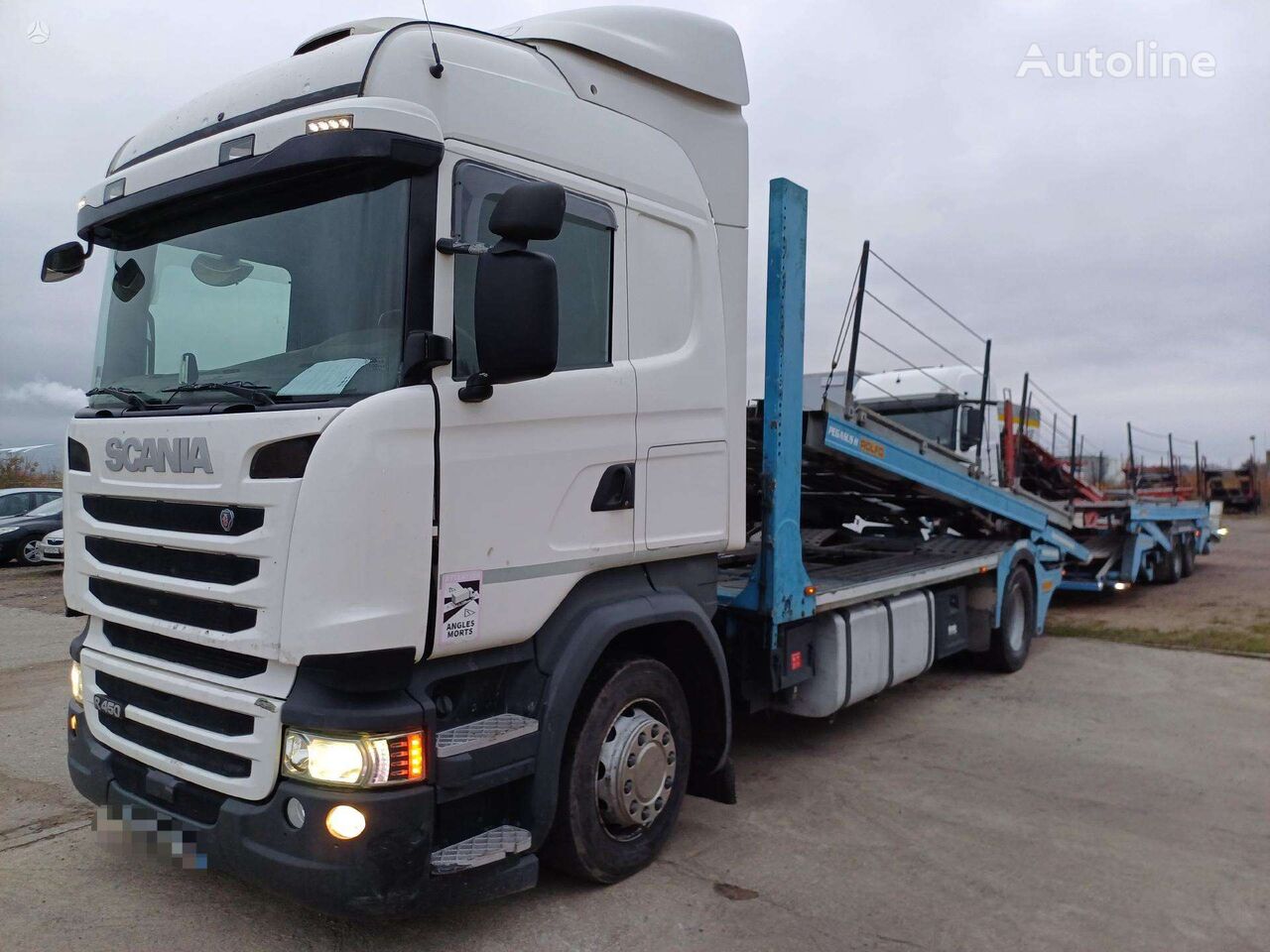 Scania R450 + ROLFO autotransporter + prikolica autotransportera