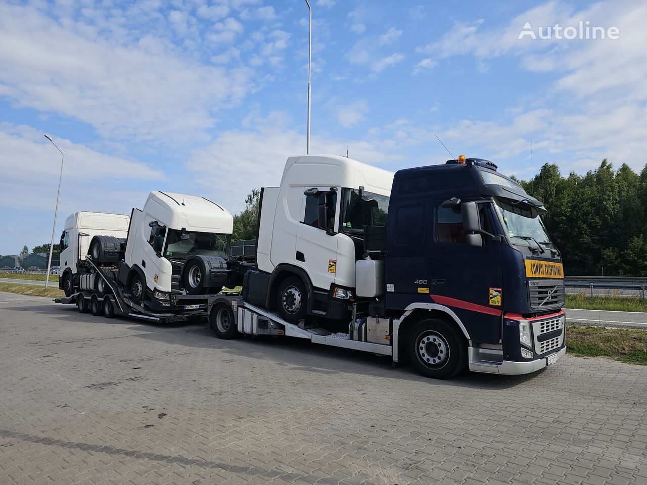 autotransportér Volvo FH 460 + přívěs autotransportér