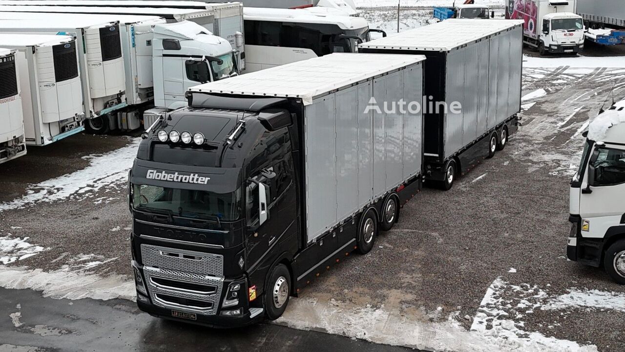 Volvo FH16  car transporter + closed box trailer