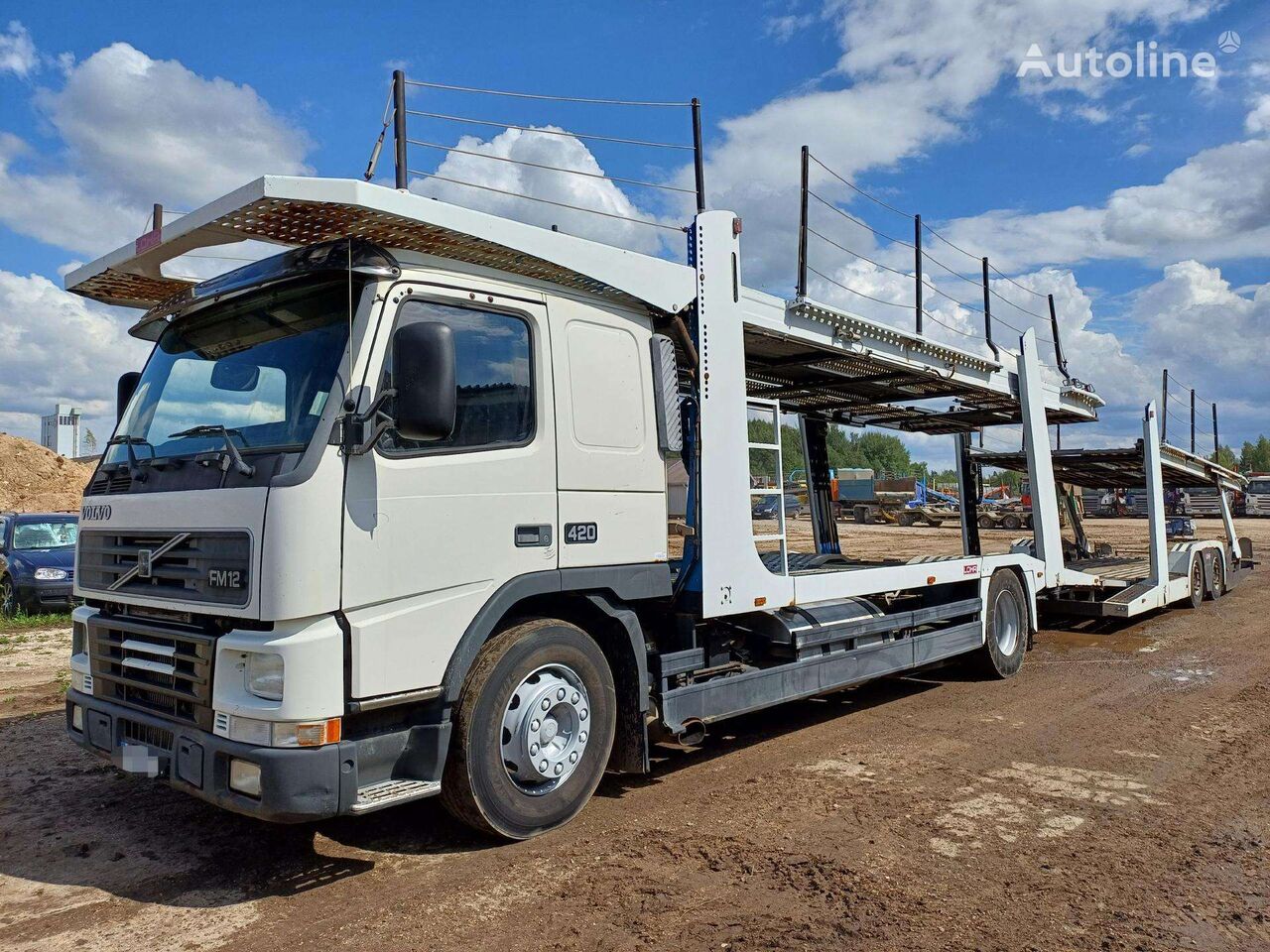 Volvo FM12  autotransport + anhænger autotransport