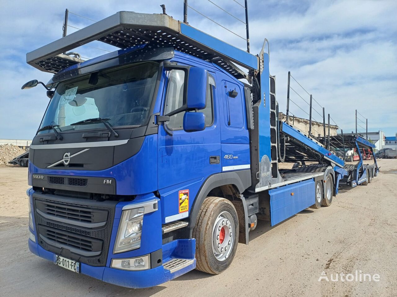 nákladné vozidlo na prepravu automobilov Volvo FM460 + príves na prepravu automobilov