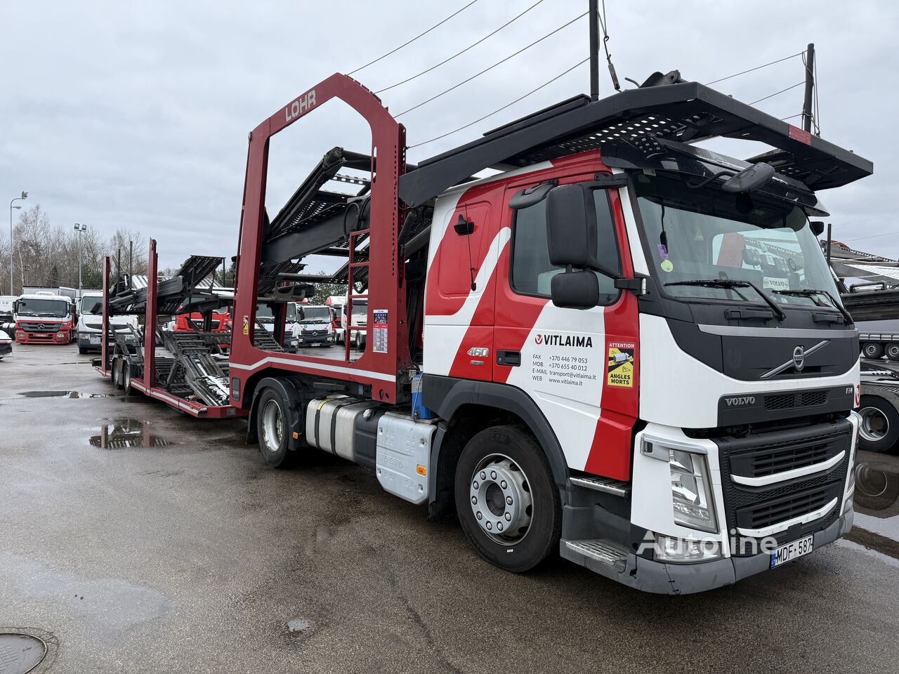 camion porte-voitures Volvo FM460 + remorque porte-voitures