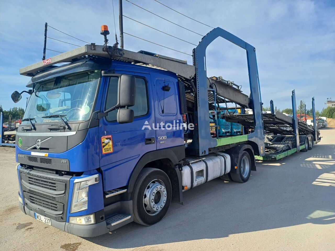 شاحنة نقل السيارات Volvo +LOHR 2010 + العربات المقطورة شاحنة نقل السيارات