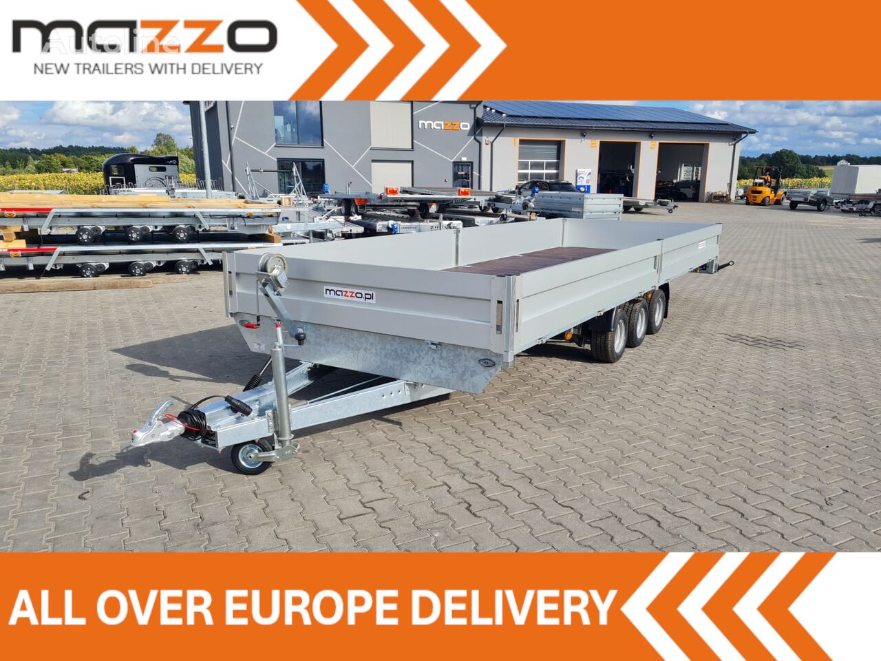 nova Boro DELIVERY! AT602135 platform trailer aluminum sides 600x210cm prikolica autotransportera