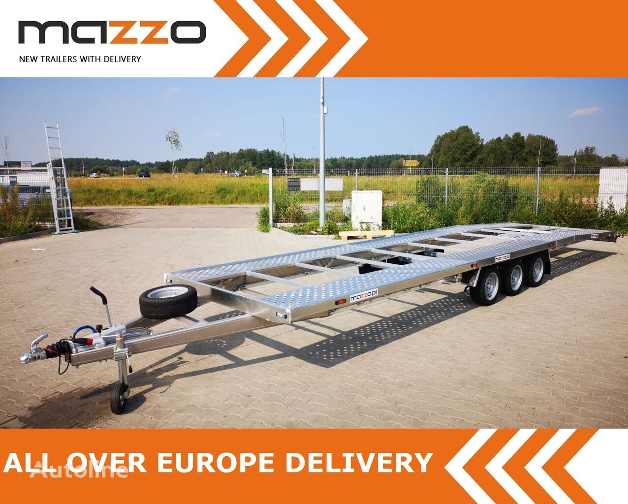 Nova Lightweight Only 670kg! 8.5m full ALU trailer for two cars 3500k prikolica autotransportera - Autoline