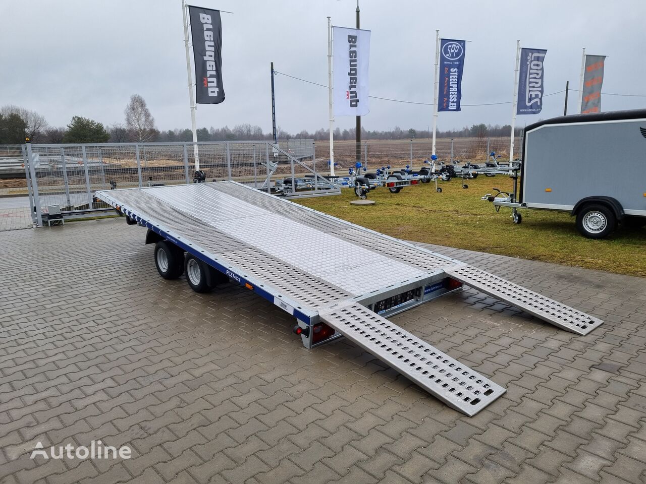 جديد العربات المقطورة شاحنة نقل السيارات Lorries PL-27 4521 car trailer 2.7t GVW tilting platform 441 x 200 cm