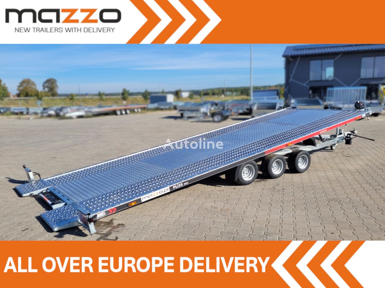 Remorque porte-voitures Lorries PLI 35-6021 600x201cm 3 axles til trailer GVW 3500kg neuve - Autoline