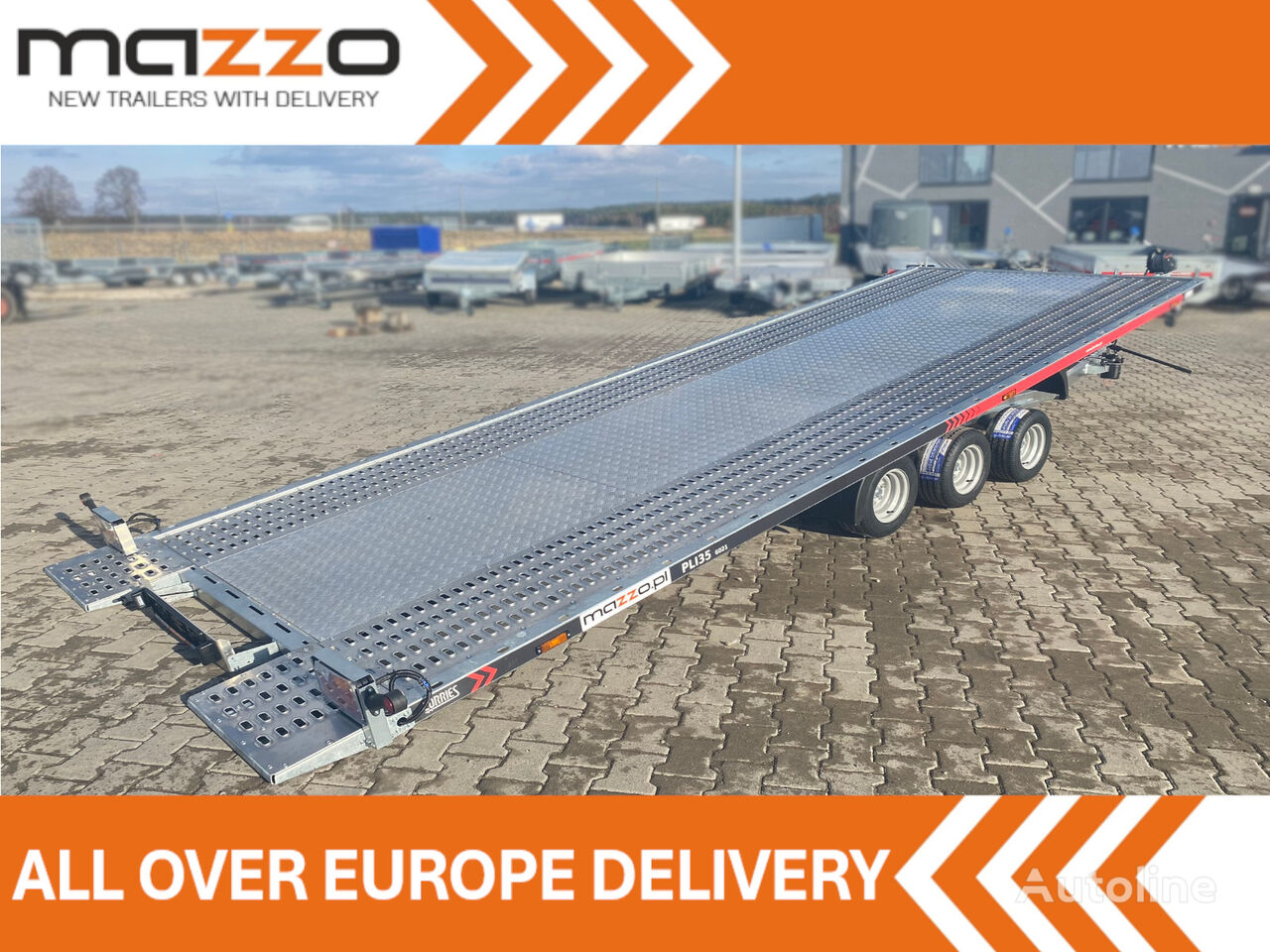 Lorries SALE!!! PLI 35-6021 600x201cm 3 axles til trailer GVW 3500kg remolque portacoches nuevo