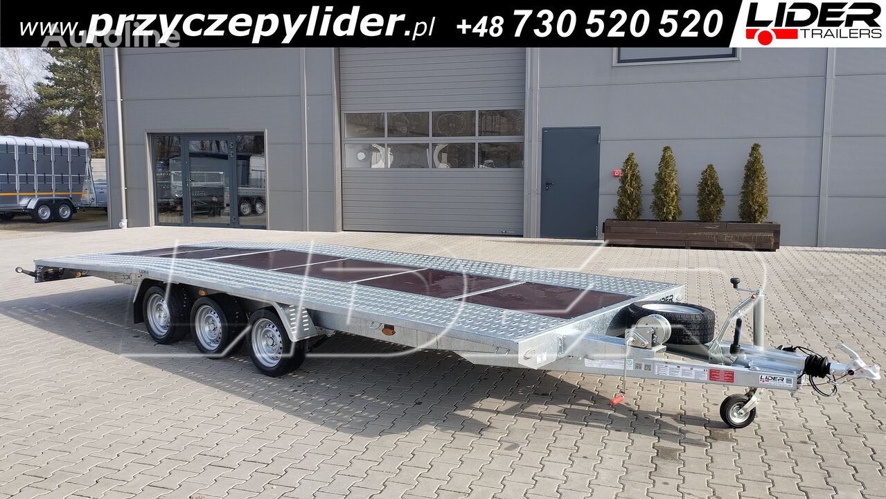 reboque porta carros Niewiadów BR-121A przyczepa laweta 600x220cm blachy LOHR STAL + sklejka DM novo