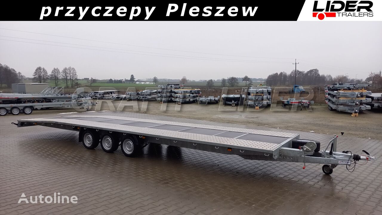 جديد العربات المقطورة شاحنة نقل السيارات Niewiadów Trailer for two cars 3 axles BR-069A przyczepa 850x210cm, Indian