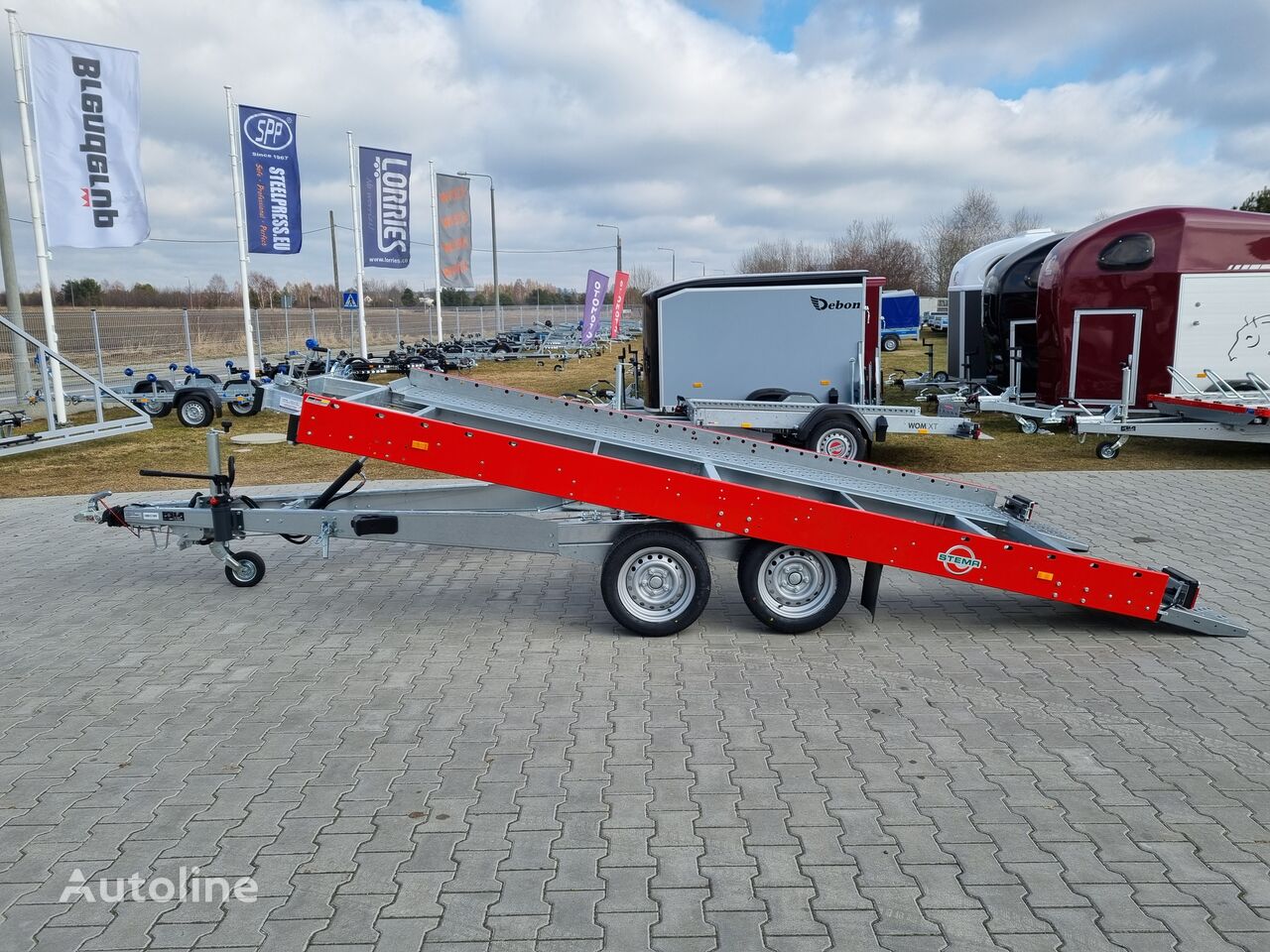 remorcă transport auto Stema FHAK 27-40-21.2 car trailer przyczepa laweta TUV 100 Km/h nou