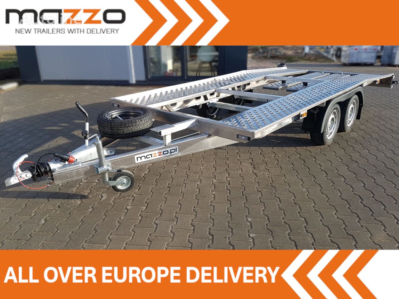 Neuer T45 FULL ALU light! only 420kg! 450x210cm 2700kg Autotransportanhänger - Autoline