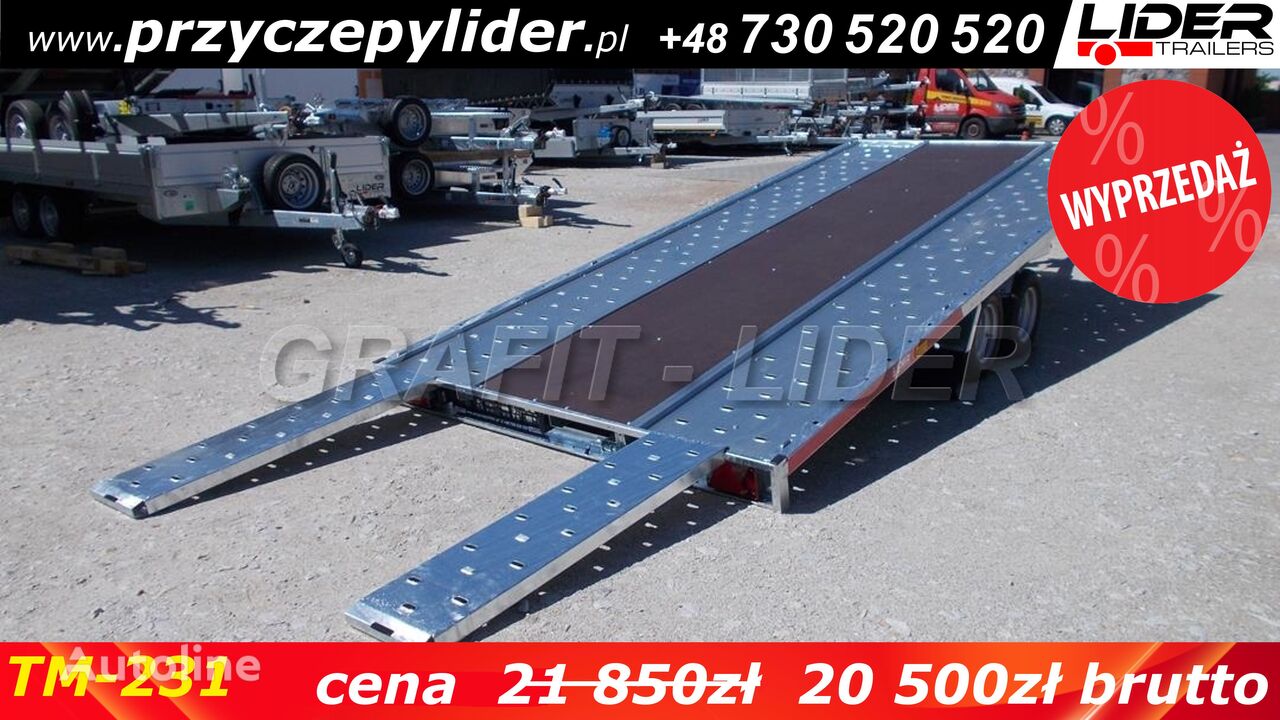 новий причіп автовоз Temared TM-231 przyczepa TEMARED Carkeeper 4520S, 450x200cm, laweta wych