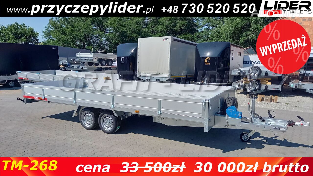 ny Temared TM-268 przyczepa 507x211x30cm, Carplatform 5121/2S podłoga ALU + anhænger autotransport