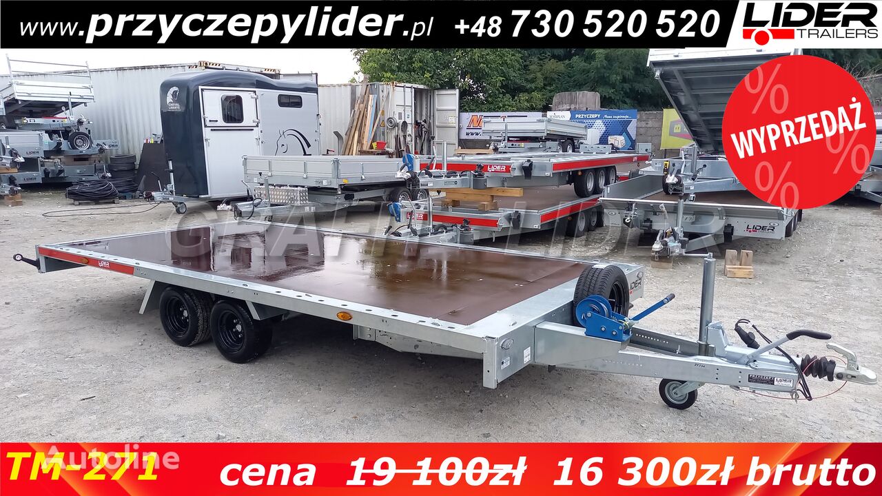 جديد العربات المقطورة شاحنة نقل السيارات Temared TM-271przyczepa Carplatform 4521S laweta cartransporter 2700kg